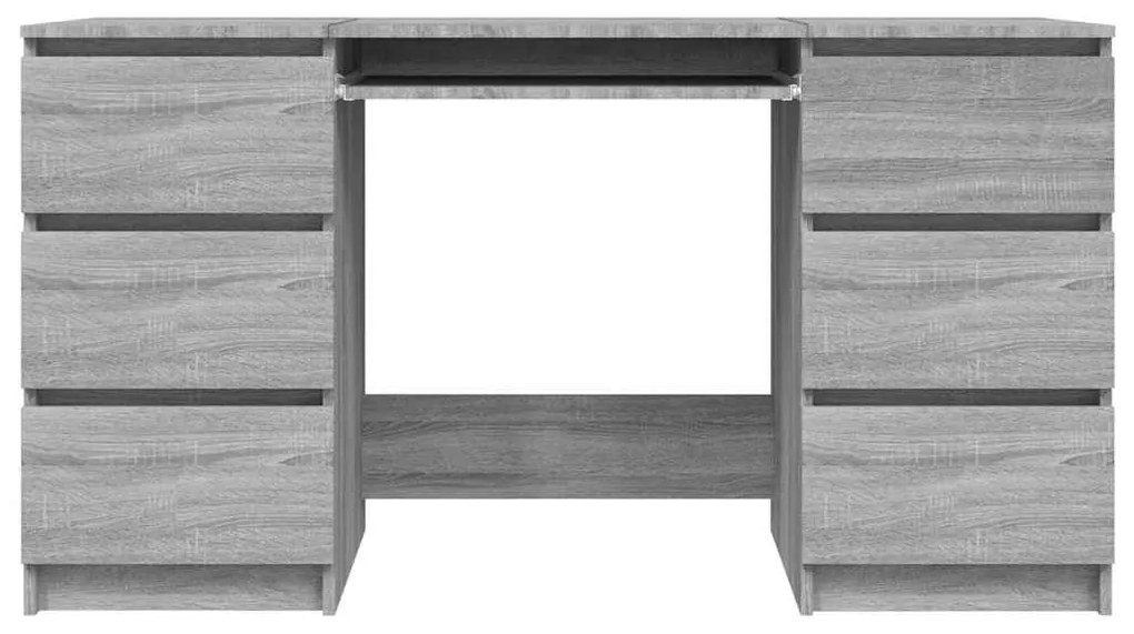 Secretária 140x50x77 cm derivados de madeira sonoma cinza
