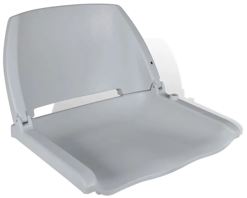 vidaXL Assento de barco s/ almofada e c/ encosto dobrável cinzento