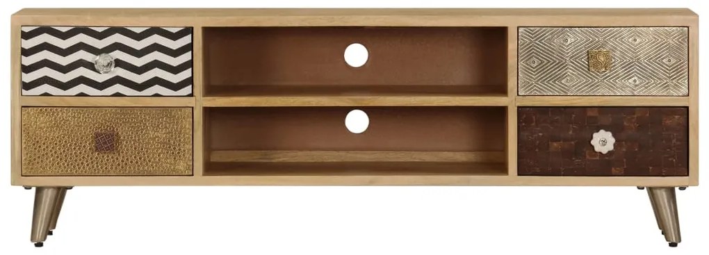 Móvel de TV 120x30x40 cm madeira de mangueira maciça