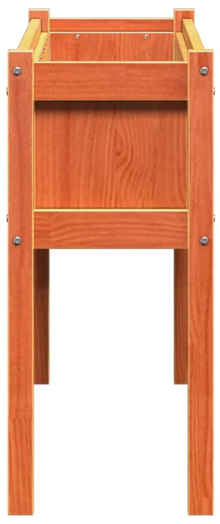 Floreira jardim c/pernas 110x31x70cm pinho maciço castanho cera