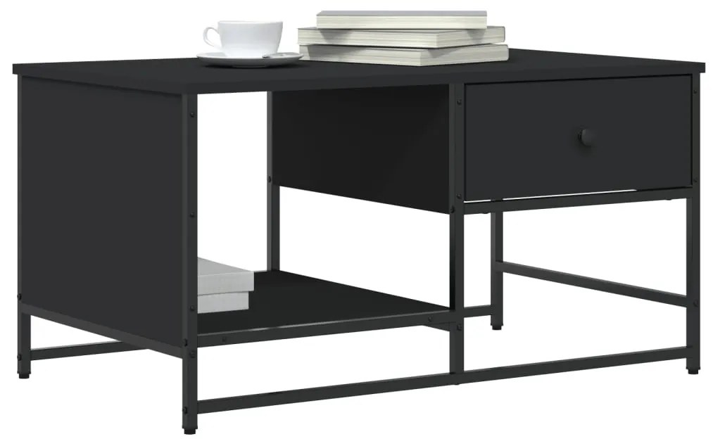 Mesa de centro 85,5x51x45 cm derivados de madeira preto