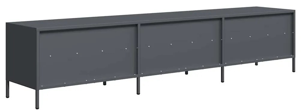 Móvel de TV 202x39x43,5 cm aço laminado a frio antracite