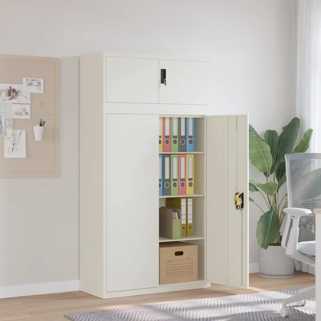 vidaXL Arquivador 90x40x180 cm aço branco