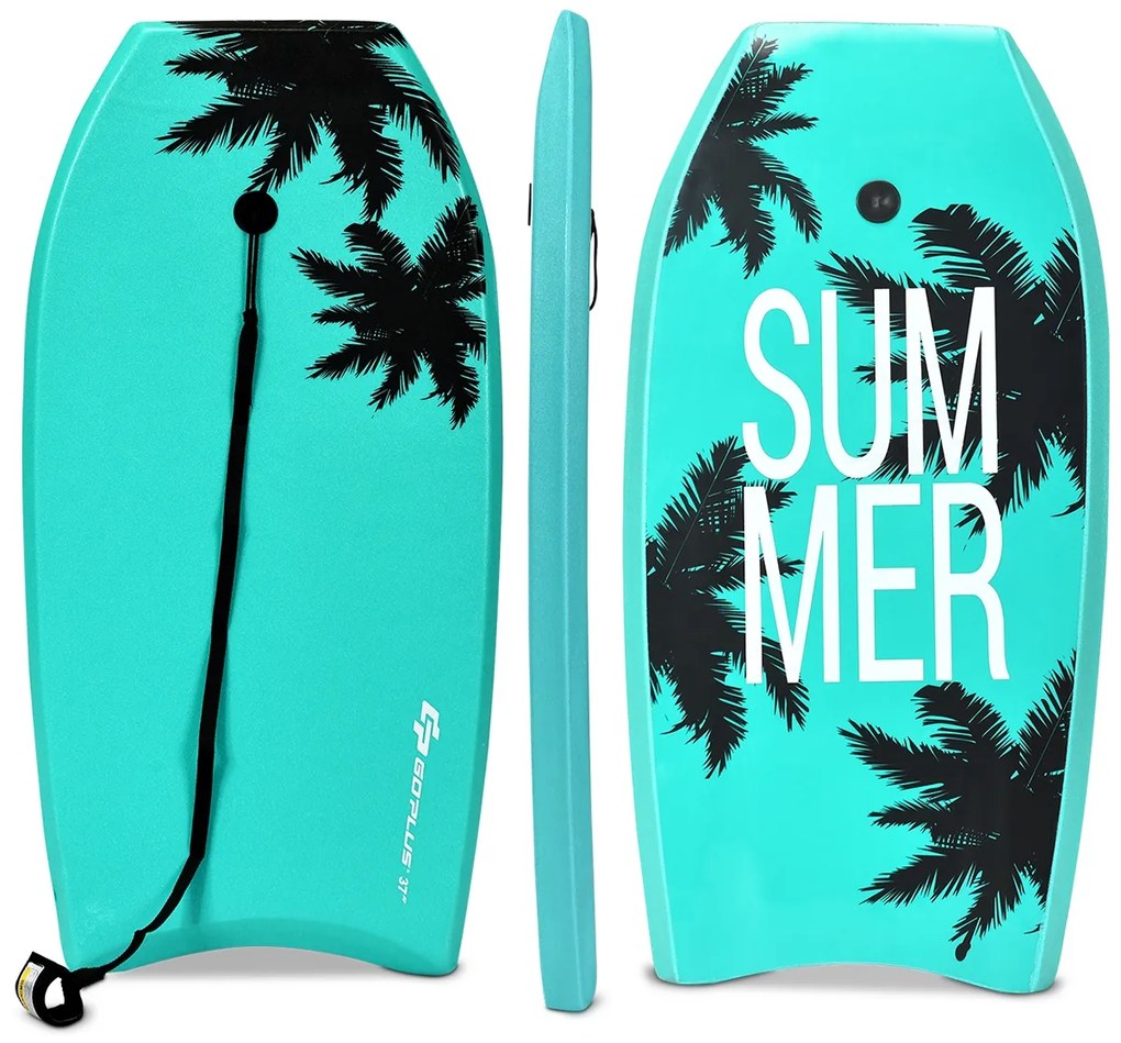 Prancha Bodyboard com Correia de Segurança 94 x 47 x 5,5 cm Verde