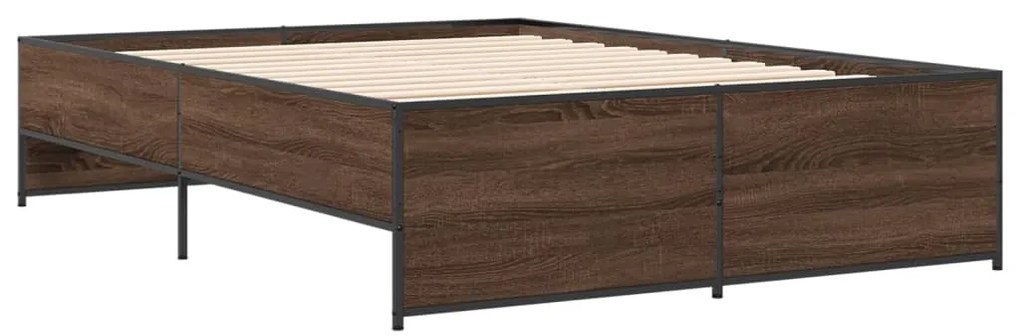 Estrutura de cama 140x190cm derivados madeira/metal