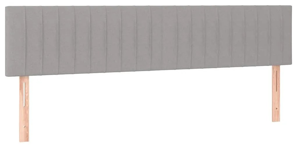 Cama boxspring com colchão 120x190 cm tecido cinzento-claro