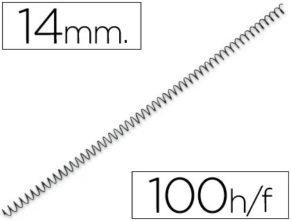Espiral Q-Connect Metálica 64 5:1 14 mm 1 mm Caixa de 100 Unidades