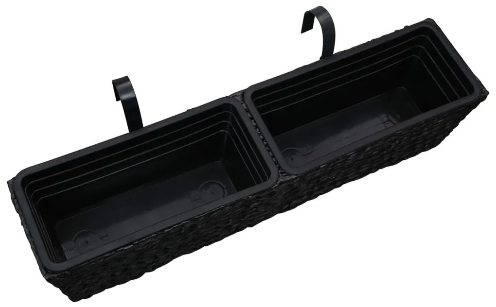 Floreiras de pendurar 2 pcs jacinto de água preto