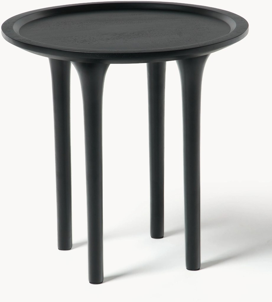 Mesa de apoio redonda em madeira de mangueira Jeani