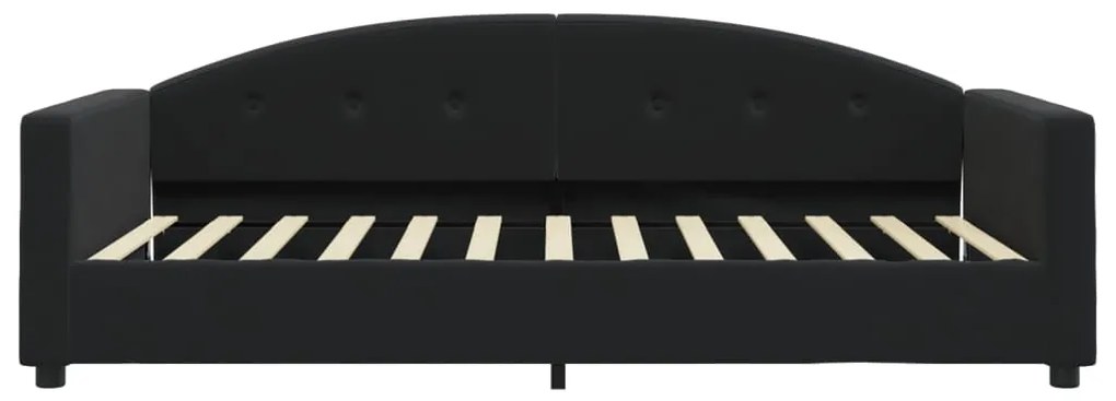 Sofá-cama 100x200 cm veludo preto