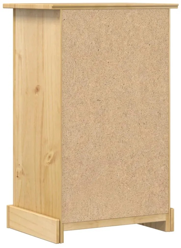 Mesa de cabeceira Corona 53x39x84 cm madeira de pinho maciça