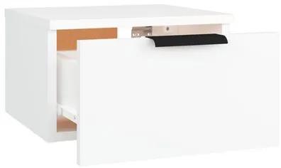 Mesa de Cabeceira Joan-  De Parede - Cor Branco - 34x30x20 cm - Design