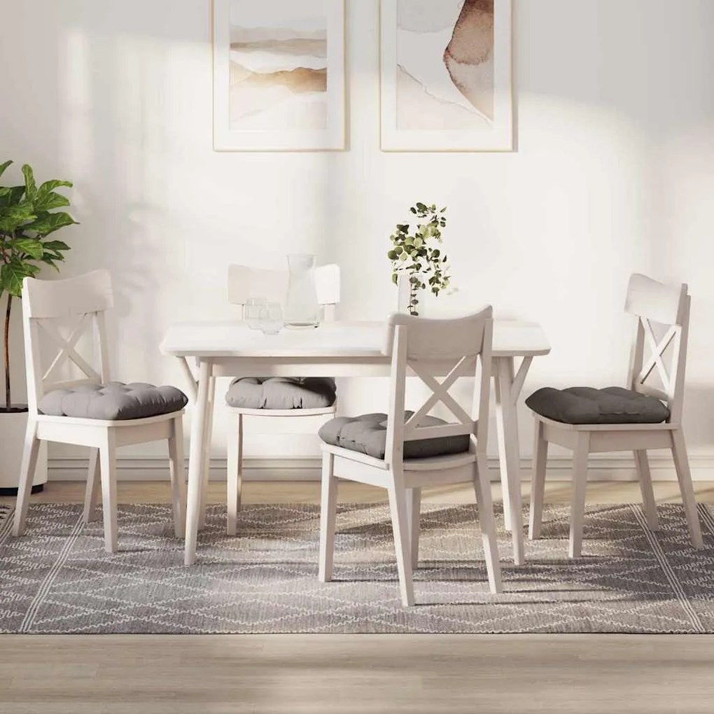 vidaXL Almofadas de Assento 4 pcs Cinzento-acastanhado 40 x 40 x 12 cm