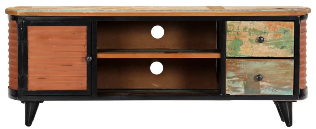 Móvel de TV 120x30x45 cm madeira recuperada maciça