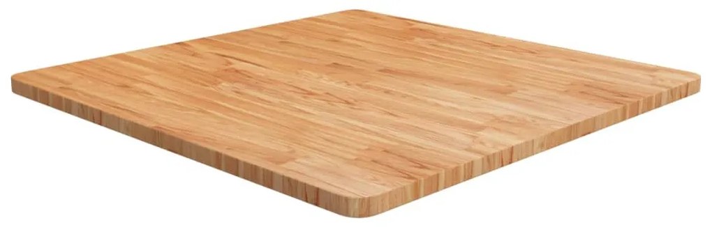 vidaXL Tampo mesa quadrado 80x80x2,5cm carvalho tratado castanho-claro