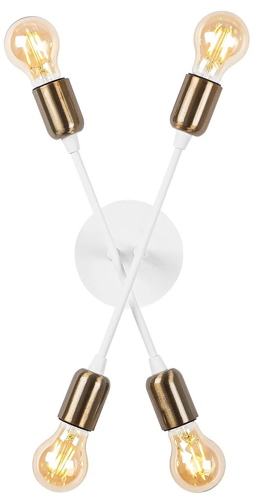 Candeeiro de Parede Fleur – Branco – 17 x 8 cm