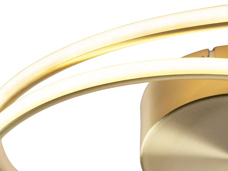 Candeeiro de teto design dourado com LED regulável em 3 etapas - Rowan Moderno,Design