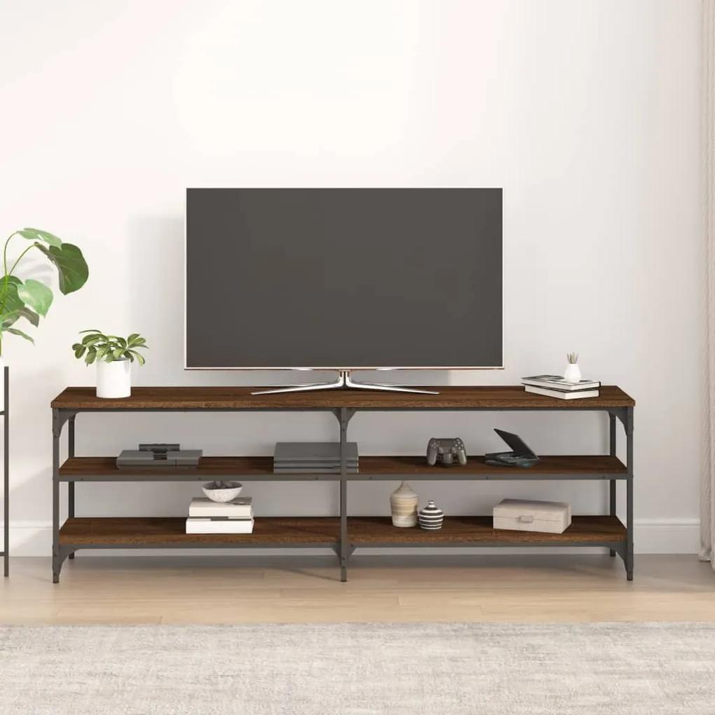 Móvel de TV 160x30x50 cm derivados de madeira carvalho castanho