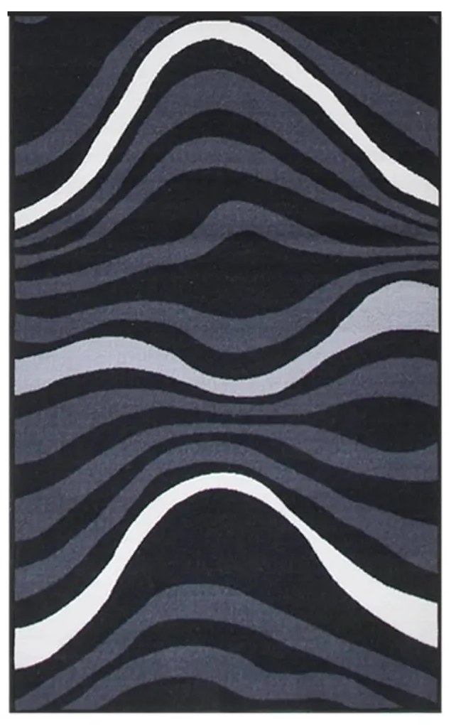 vidaXL Tapete/passadeira 80x150 cm preto