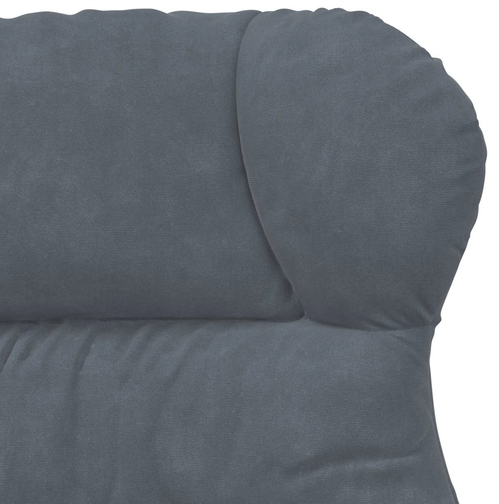 Poltrona Relaxante Veludo Cinza Escuro