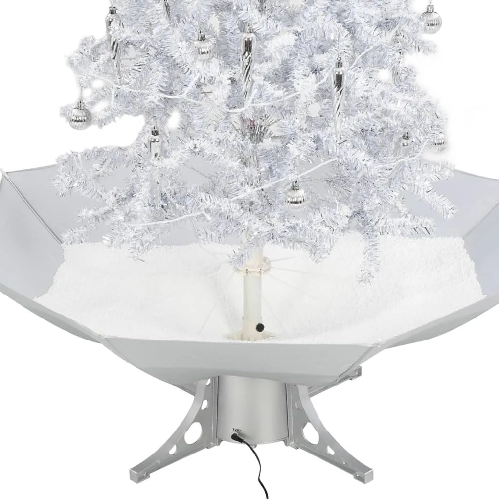 Árvore de Natal c/ neve base formato guarda-chuva 140 cm branco