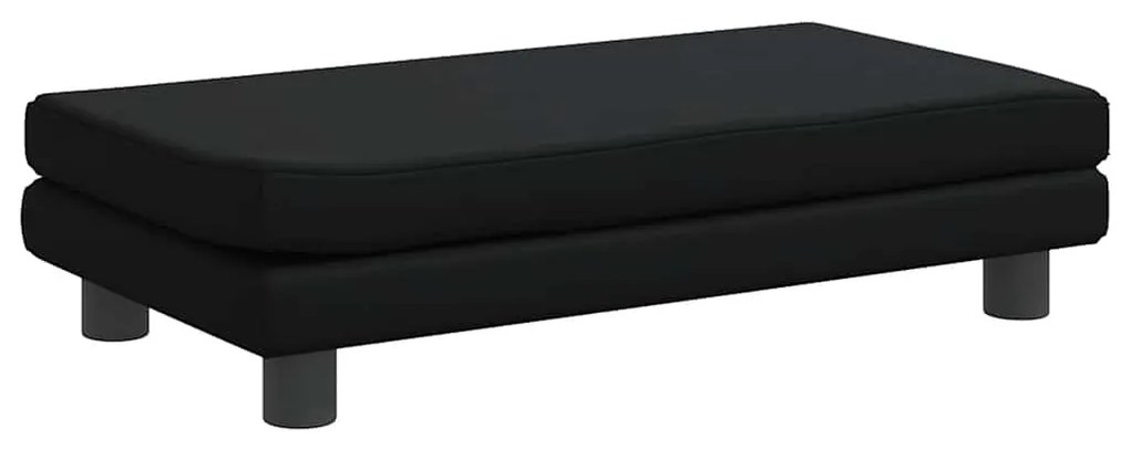Cama para cães com extensão 100x50x30 cm couro artificial preto
