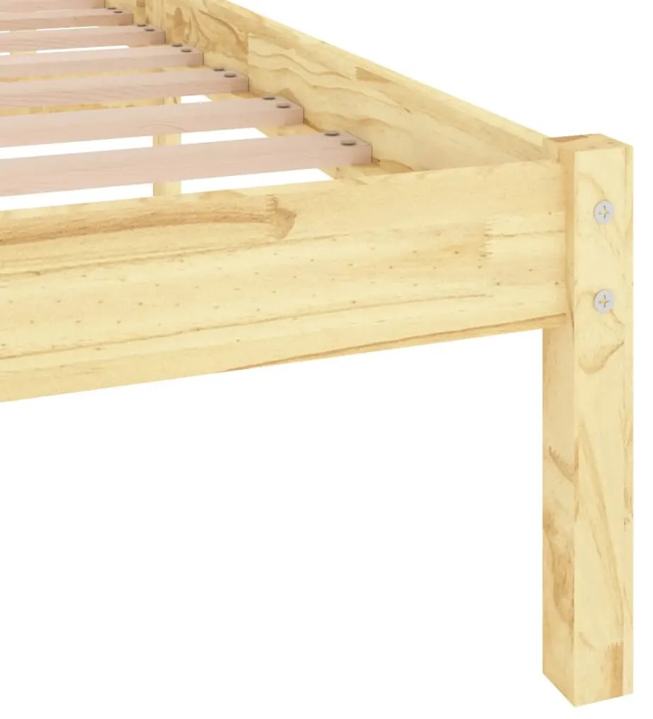 Estrutura de cama 140x200 cm pinho maciço