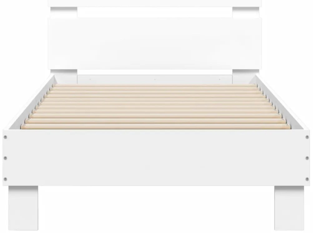 Estrutura cama cabeceira 75x190 cm derivados de madeira branco