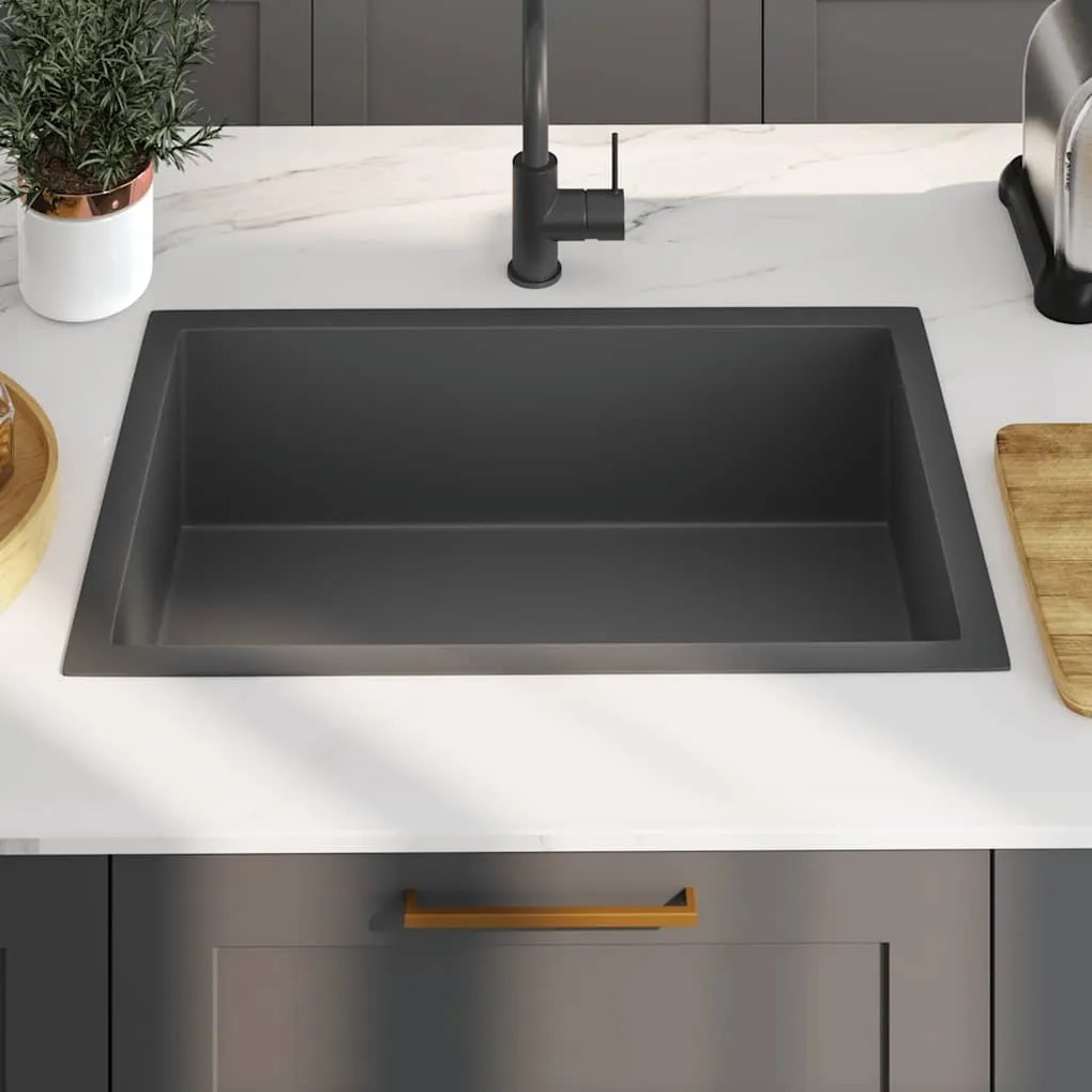 Lava-louça de cozinha artesanal aço inoxidável preto