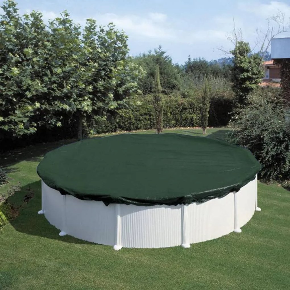 426462 Summer Fun Cobertura de piscina redonda p/ inverno 400-420cm PVC verde