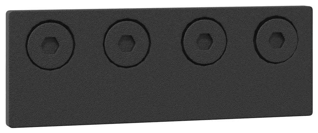 Kit de ferragens para porta deslizante 400 cm aço preto