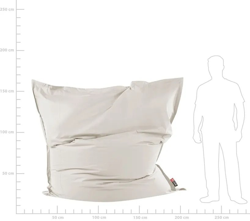 Pufe almofada XXL creme claro 180 x 230 cm FUZZY Beliani