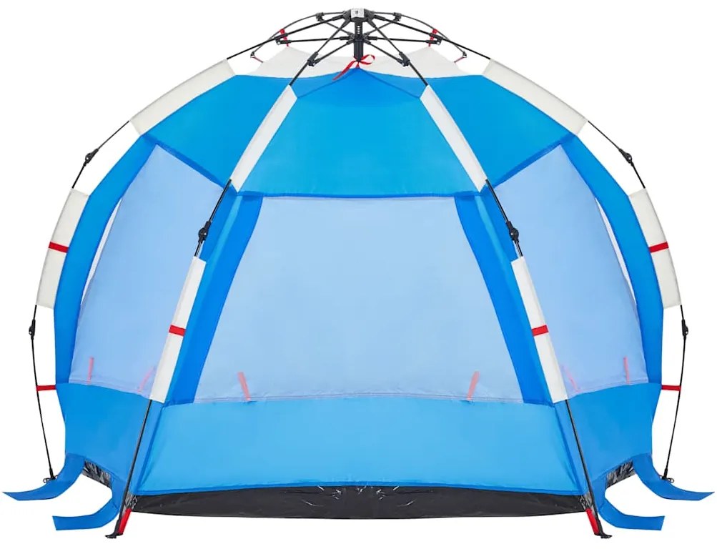 Tenda praia 2 pessoas libertação rápida impermeável azul ciano