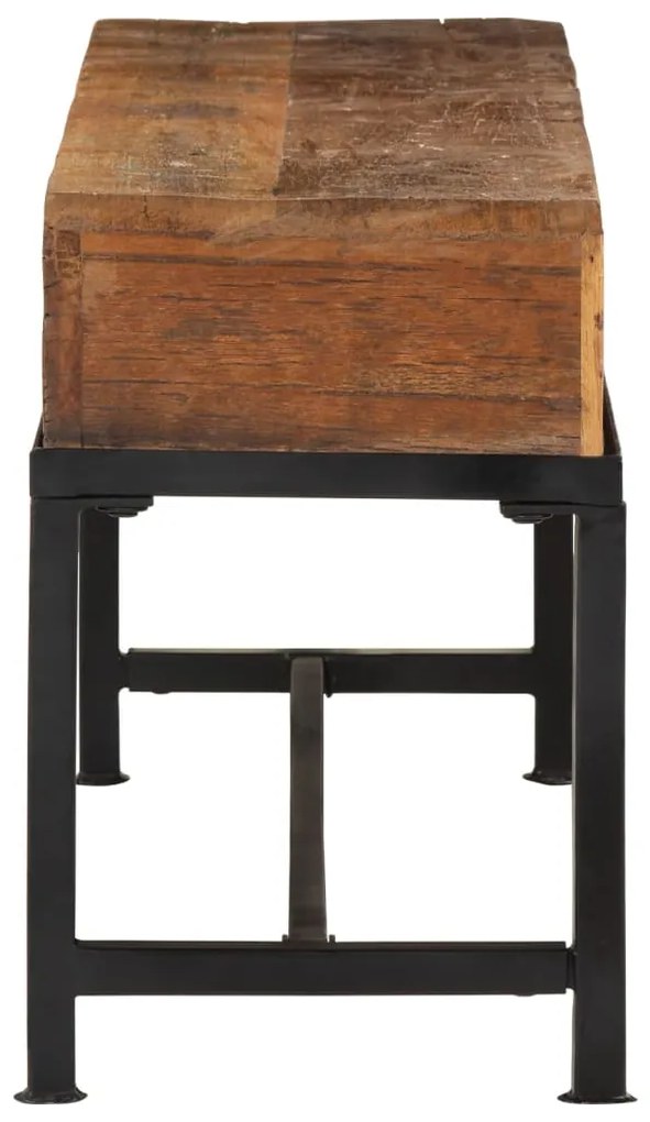 Móvel de TV 110x30x46 cm madeira recuperada maciça
