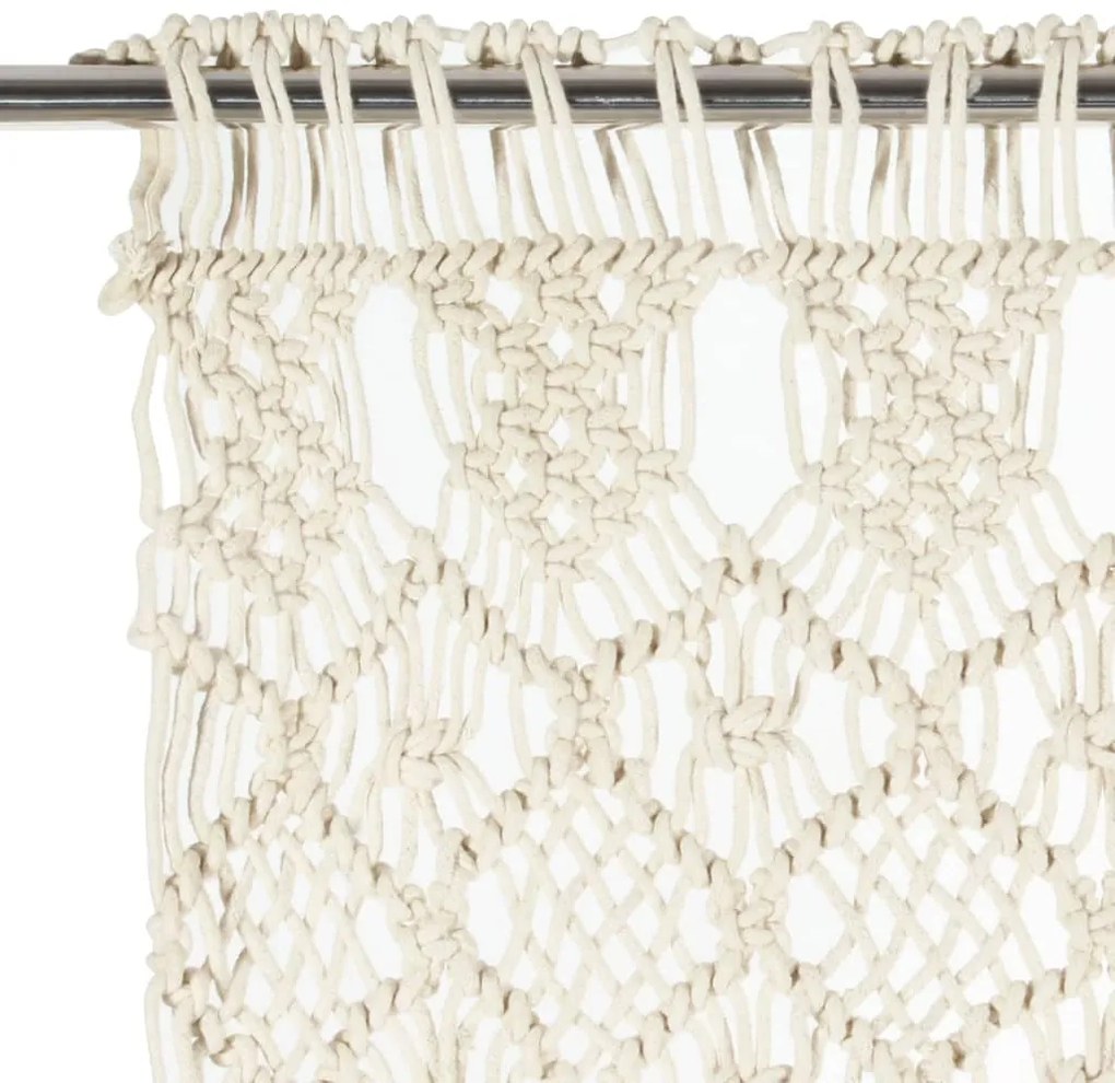 Cortina em macramé 140x240 cm algodão