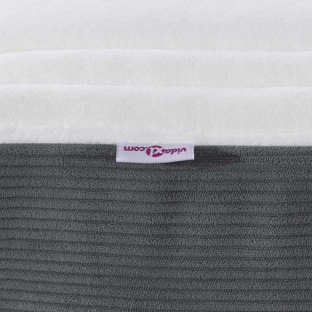 Colchão de Molas Pocket vidaXL Cinza Escuro Médio 100x200x20 cm em Tec