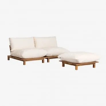 Sofá Modular Reclinável de 2 Peças com Puff - Sklum