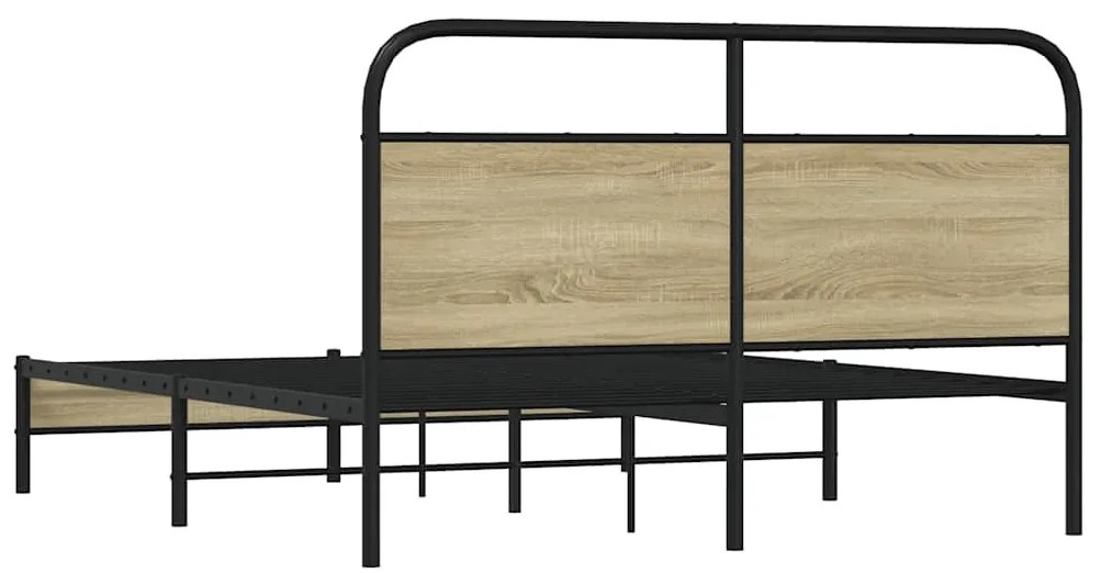 Estrutura cama s/ colchão derivados de madeira carvalho sonoma
