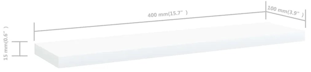 Prateleiras para estante 4 pcs 40x10x1,5cm contraplacado branco