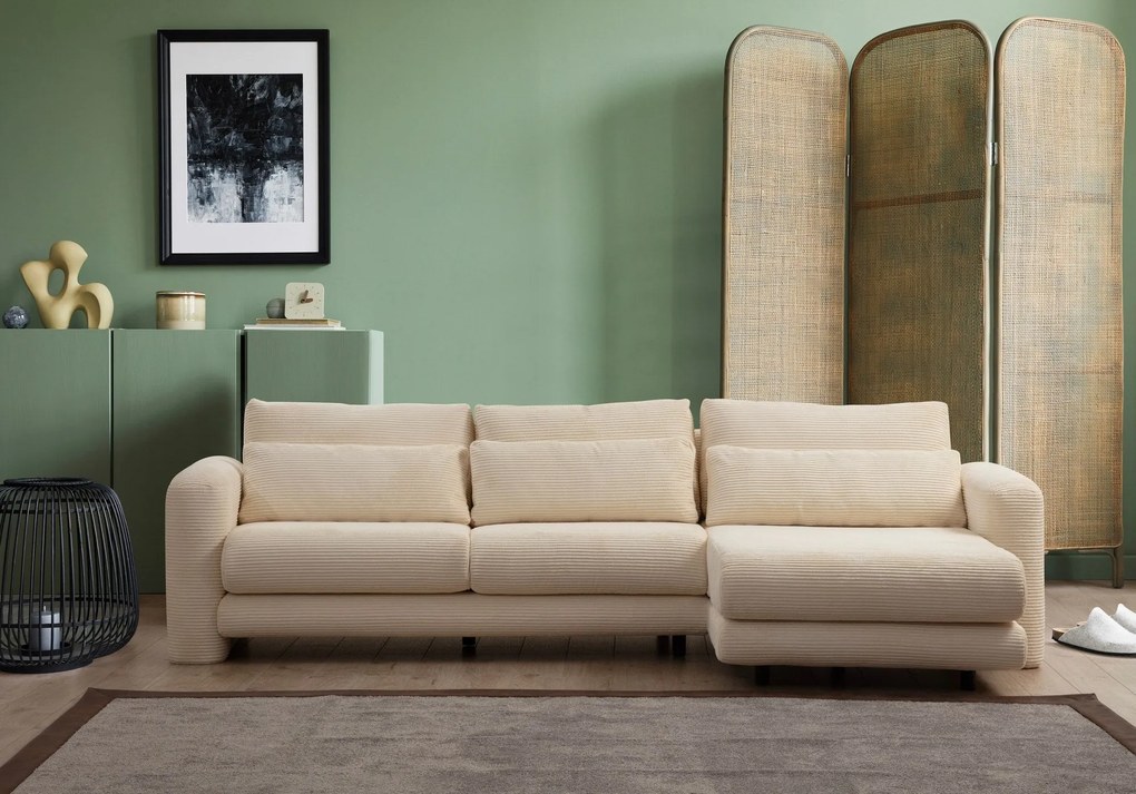 Sofá de Canto Lily – Bege – 290 x 165 cm