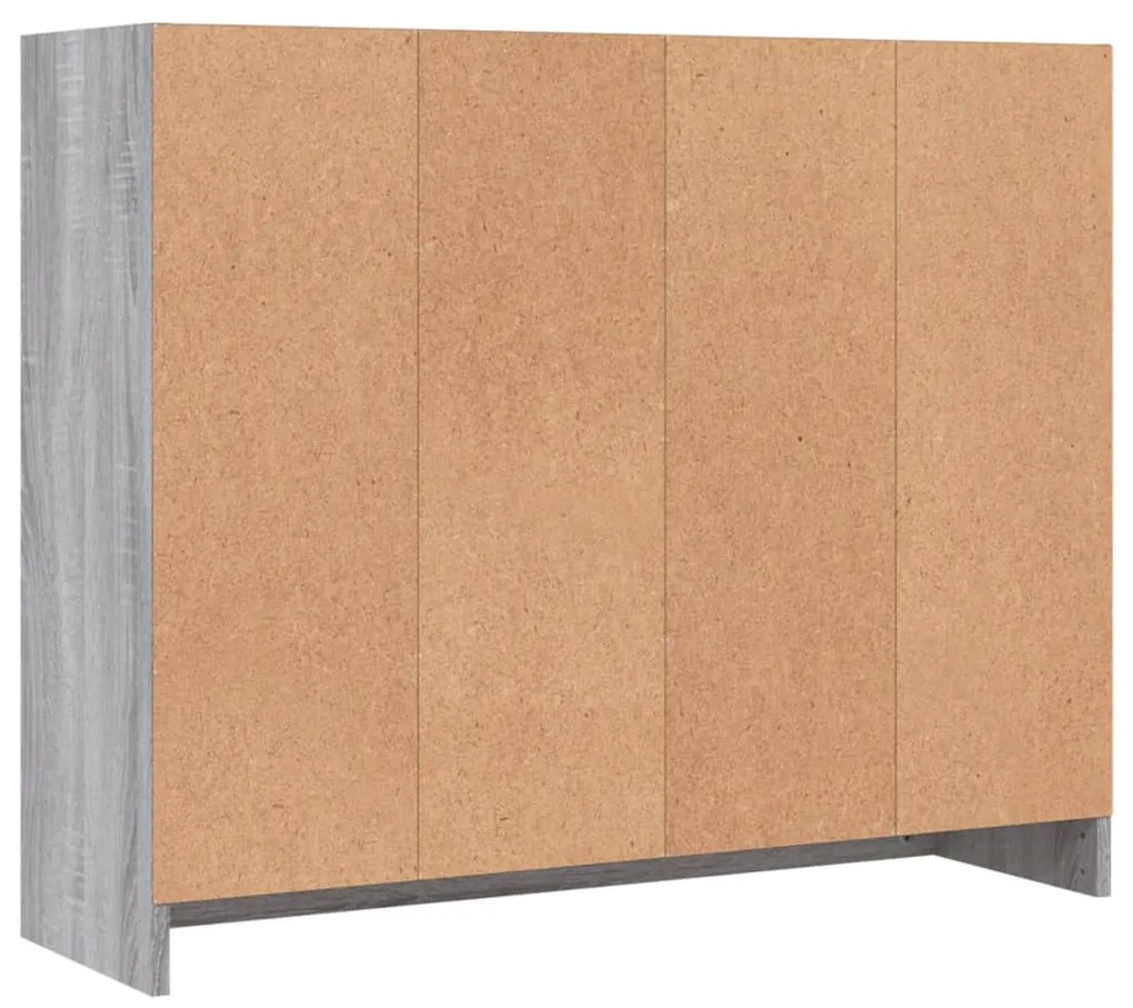 Aparador 91x28x75 cm derivados de madeira cinzento sonoma