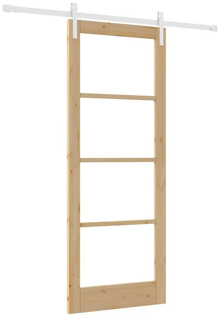 Porta Deslizante com Conjunto de Ferragens 'ORKDAL'Madeira Maciça &amp; Vi