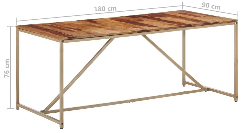 Mesa de jantar 180x90x76 cm madeira de sheesham maciça