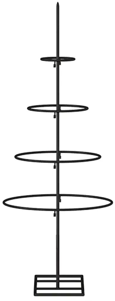 Árvore de Natal para decoração 60 cm metal preto