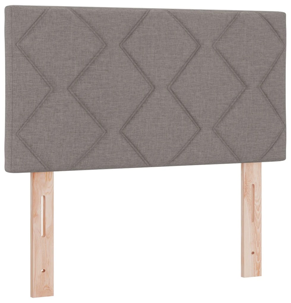 Cama Box Spring com Colchão Taupe 80x200 cm Tecido