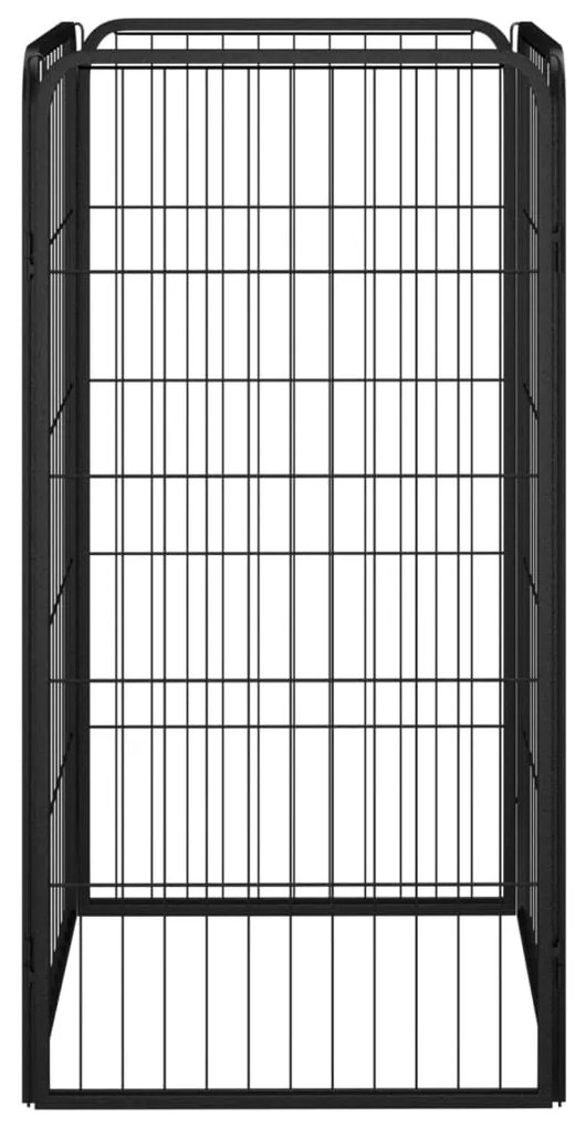 Canil com 4 painéis 50x100 cm aço revestido a pó preto