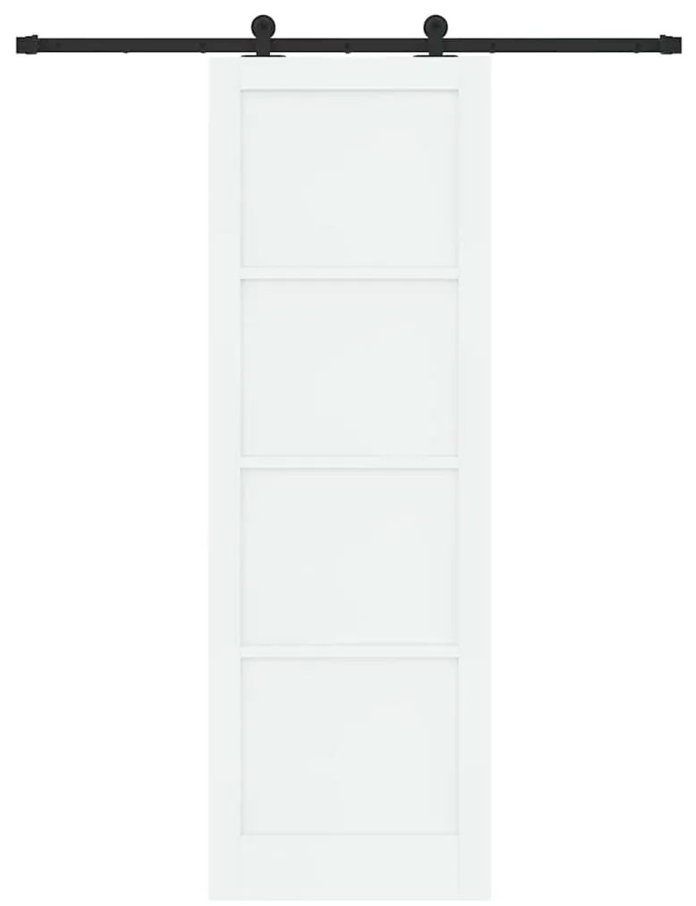 Porta deslizante vidaXL com conjunto de hardware branco 78x232 cm de m