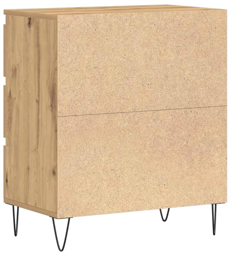 Sideboard vidaXL com Gavetas Carvalho Artesanal 60x35x70 cm Madeira de