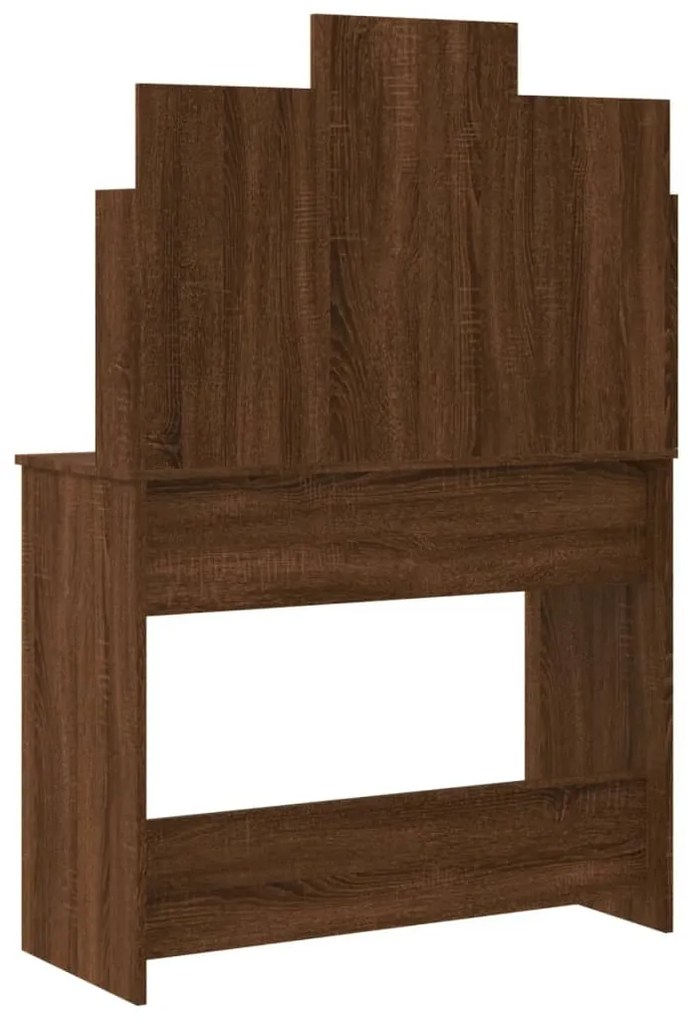 Toucador com luzes LED 96x40x142 cm cor carvalho castanho