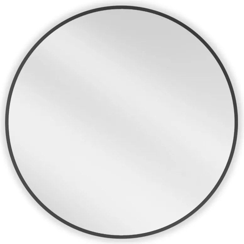 Mexen Loft espelho de casa de banho redondo 70 cm, moldura preta - 9850-070-070-000-70